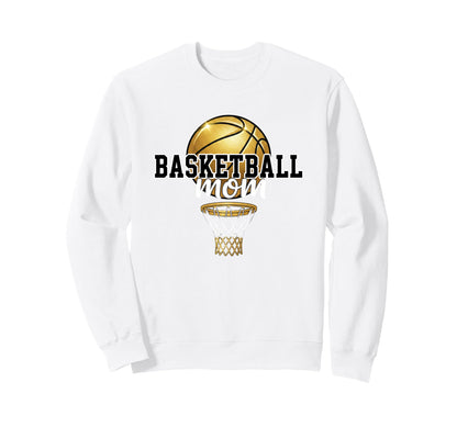 Basketball Mom Game Day Court Mom Sweatshirt - Novelty Apparel for Adults - T-Shirt, Sweatshirt, Hoodie