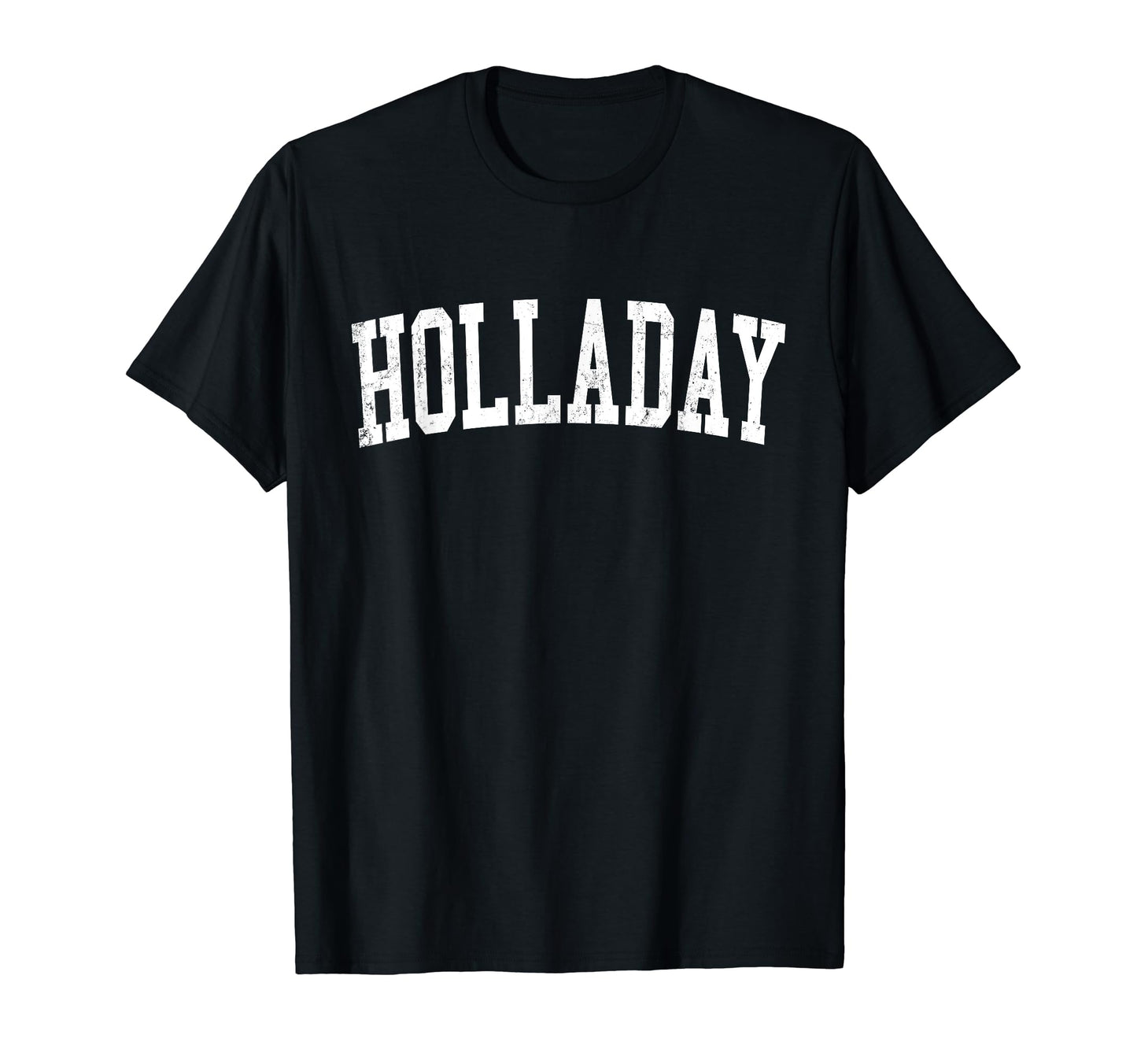 Holladay Ut Distressed White Varsity T-Shirt - Graphic Print Unisex - T-Shirt, Sweatshirt, Hoodie