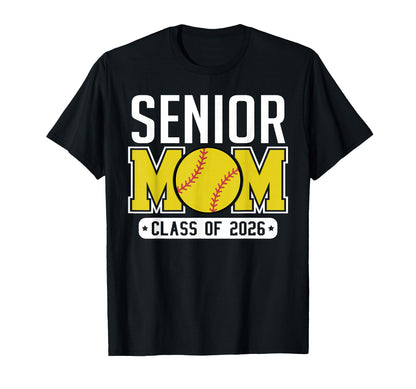 Senior Mom Class 2026 Baseball Mom T-Shirt - Graphic Print Men Women - T-Shirt, Sweatshirt, Hoodie