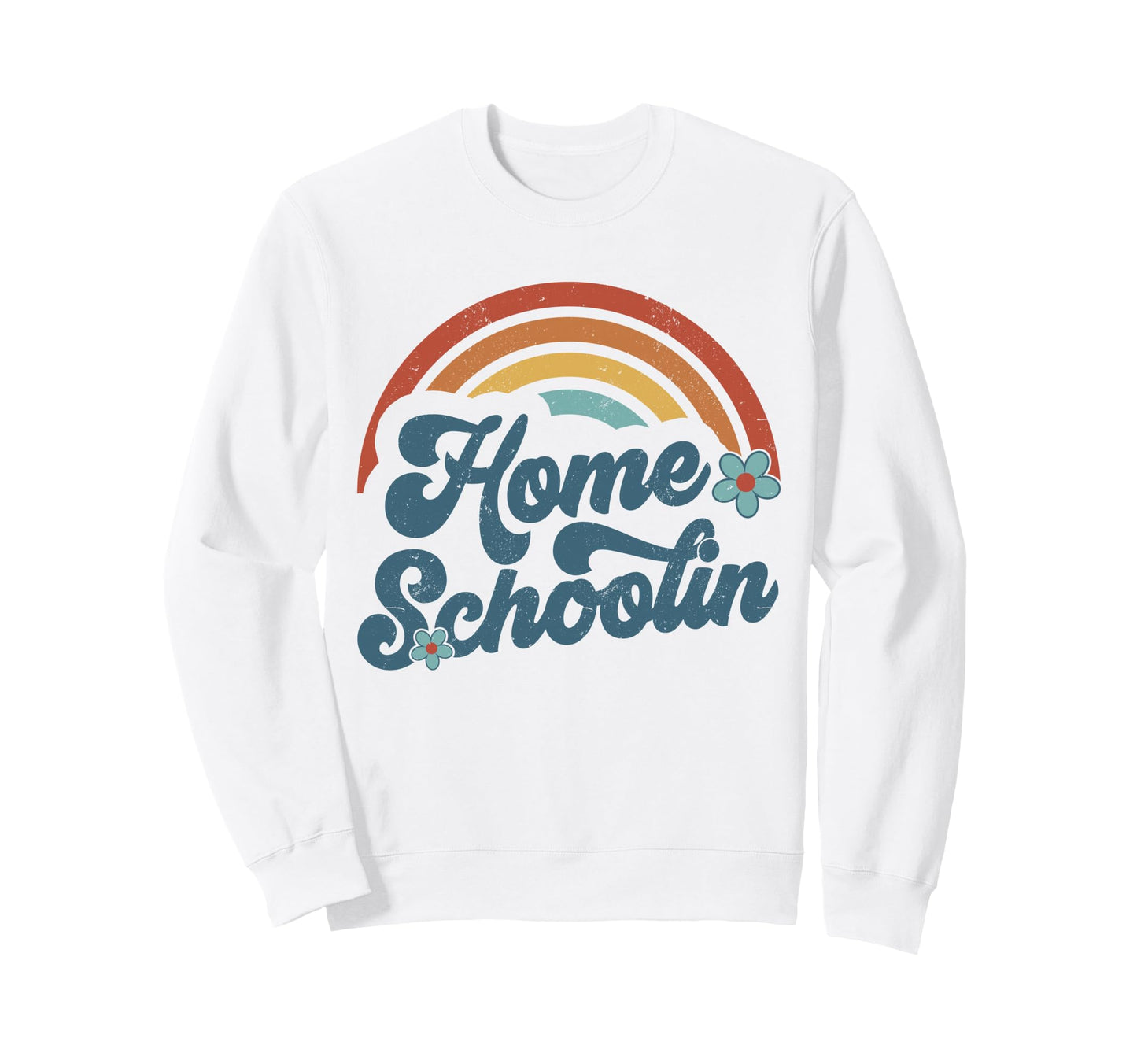 Homeschooling Mom Funny Groovy Sweatshirt - Trendy Graphic for Adults - T-Shirt, Sweatshirt, Hoodie