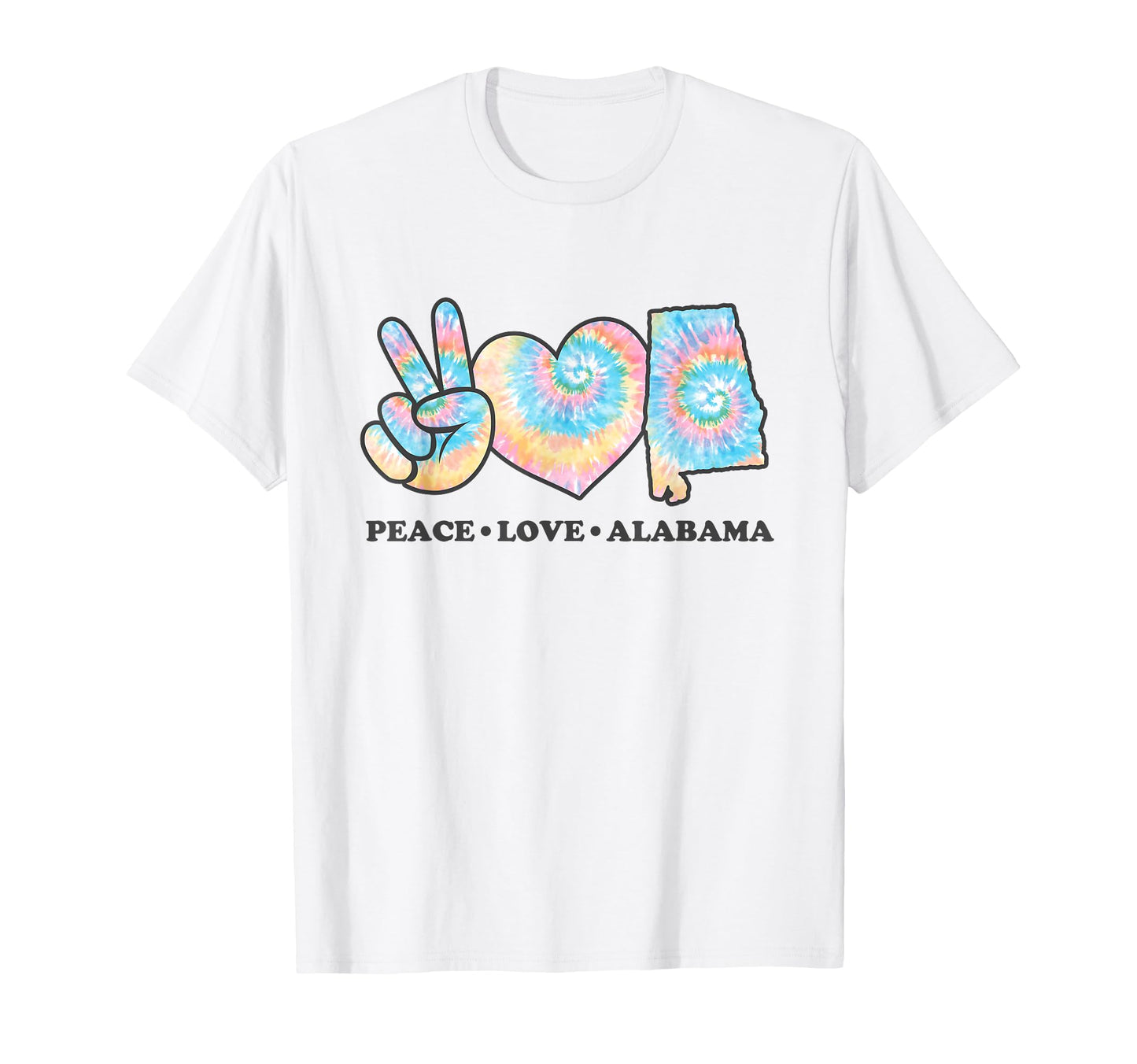 Tie Dye Alabama Hippie Gifts Co Hoodie - Custom Art Print Unisex - T-Shirt, Sweatshirt, Hoodie