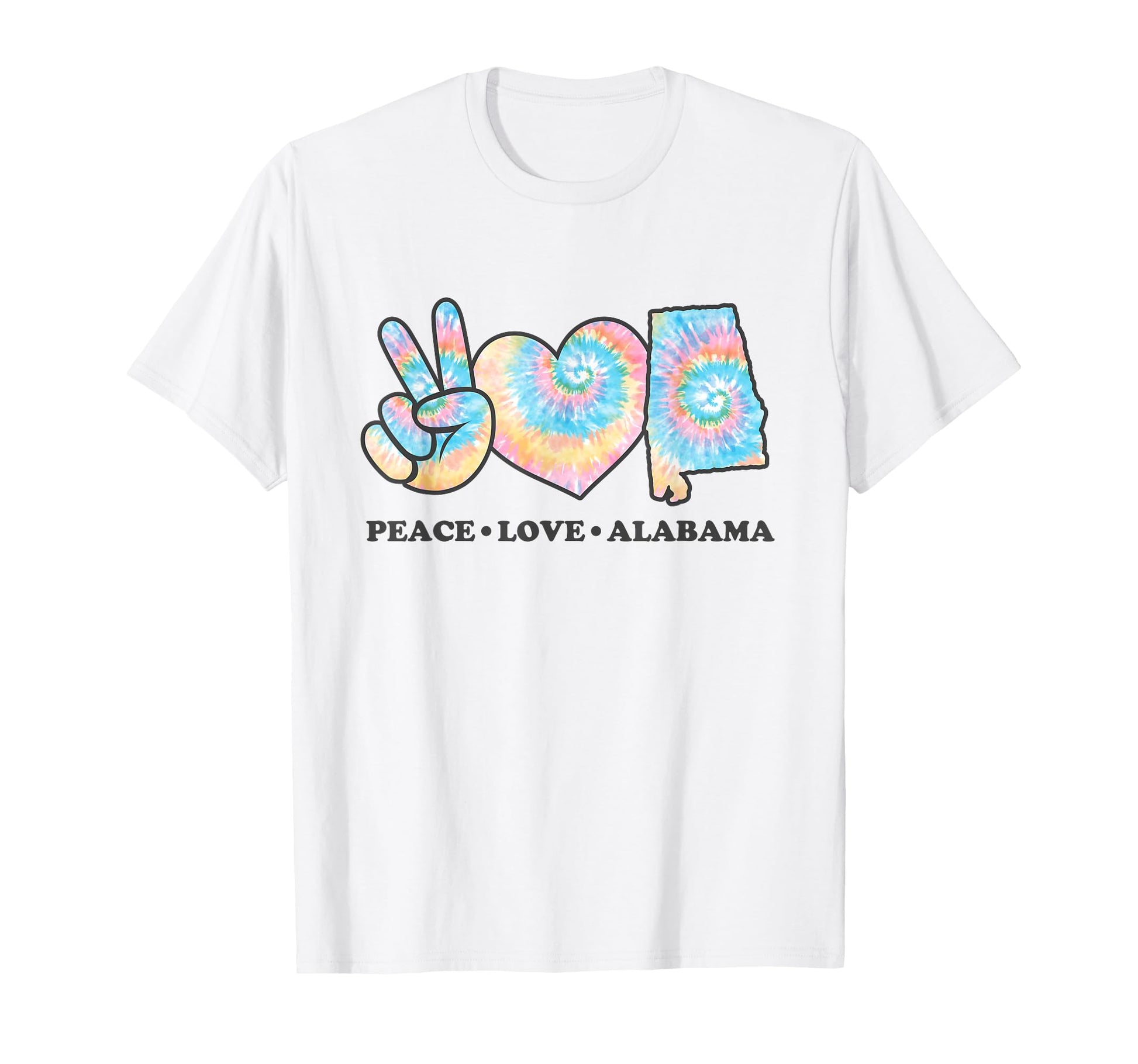 Tie Dye Alabama Hippie Gifts Co Hoodie - Custom Art Print Unisex - T-Shirt, Sweatshirt, Hoodie