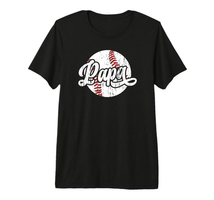 Mens Papa Proud Baseball Papa T-Shirt - Fun Novelty Design Men Women - T-Shirt, Sweatshirt, Hoodie