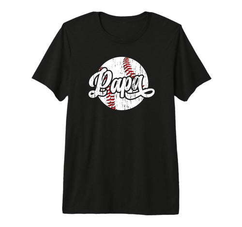 Mens Papa Proud Baseball Papa T-Shirt - Fun Novelty Design Men Women - T-Shirt, Sweatshirt, Hoodie