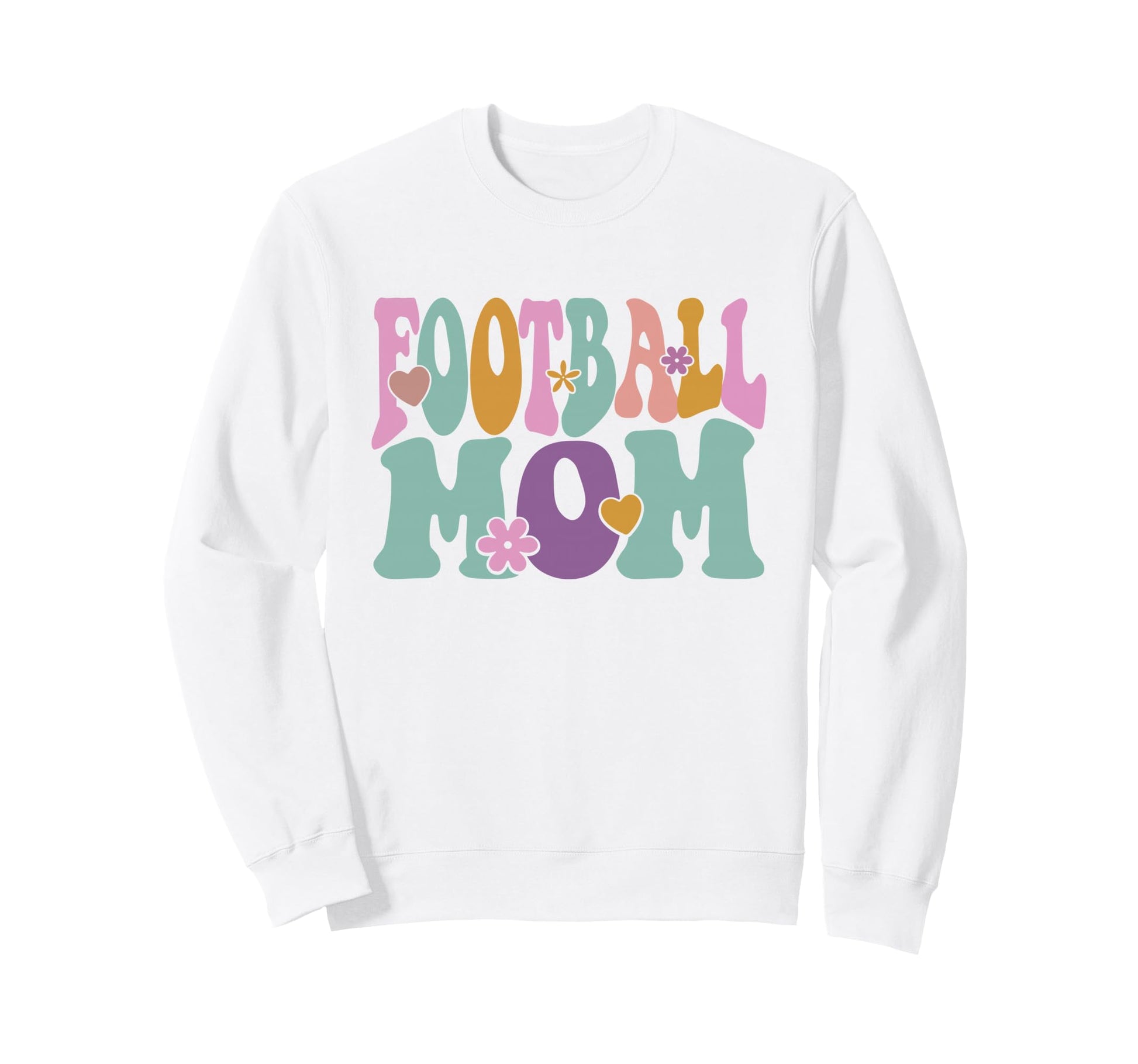 Groovy Football Mom Game Day Mama Sweatshirt - Trendy Graphic Unisex - T-Shirt, Sweatshirt, Hoodie