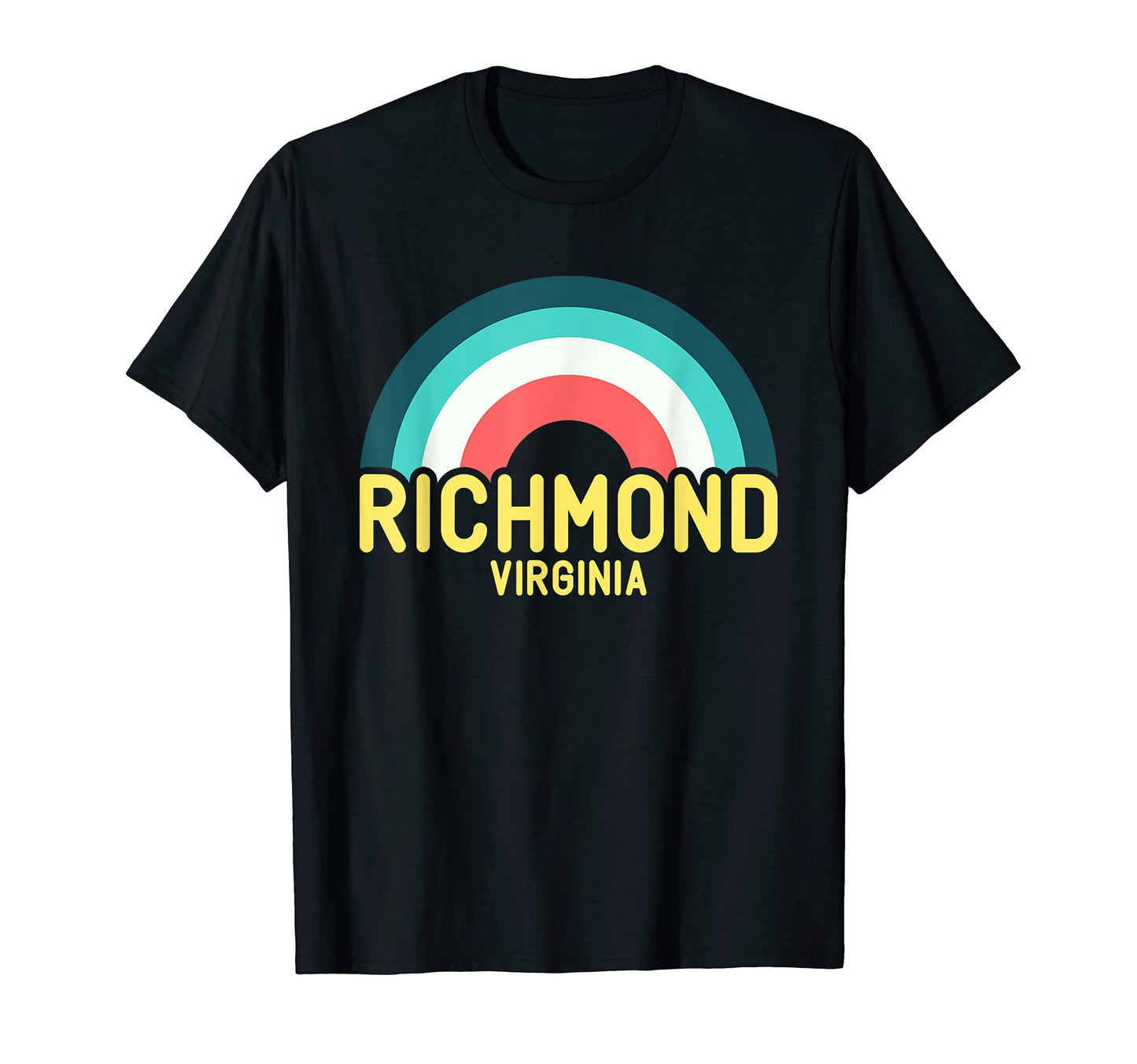 Richmond Virginia Rainbow T-Shirt - Fun Novelty Design for Adults - T-Shirt, Sweatshirt, Hoodie