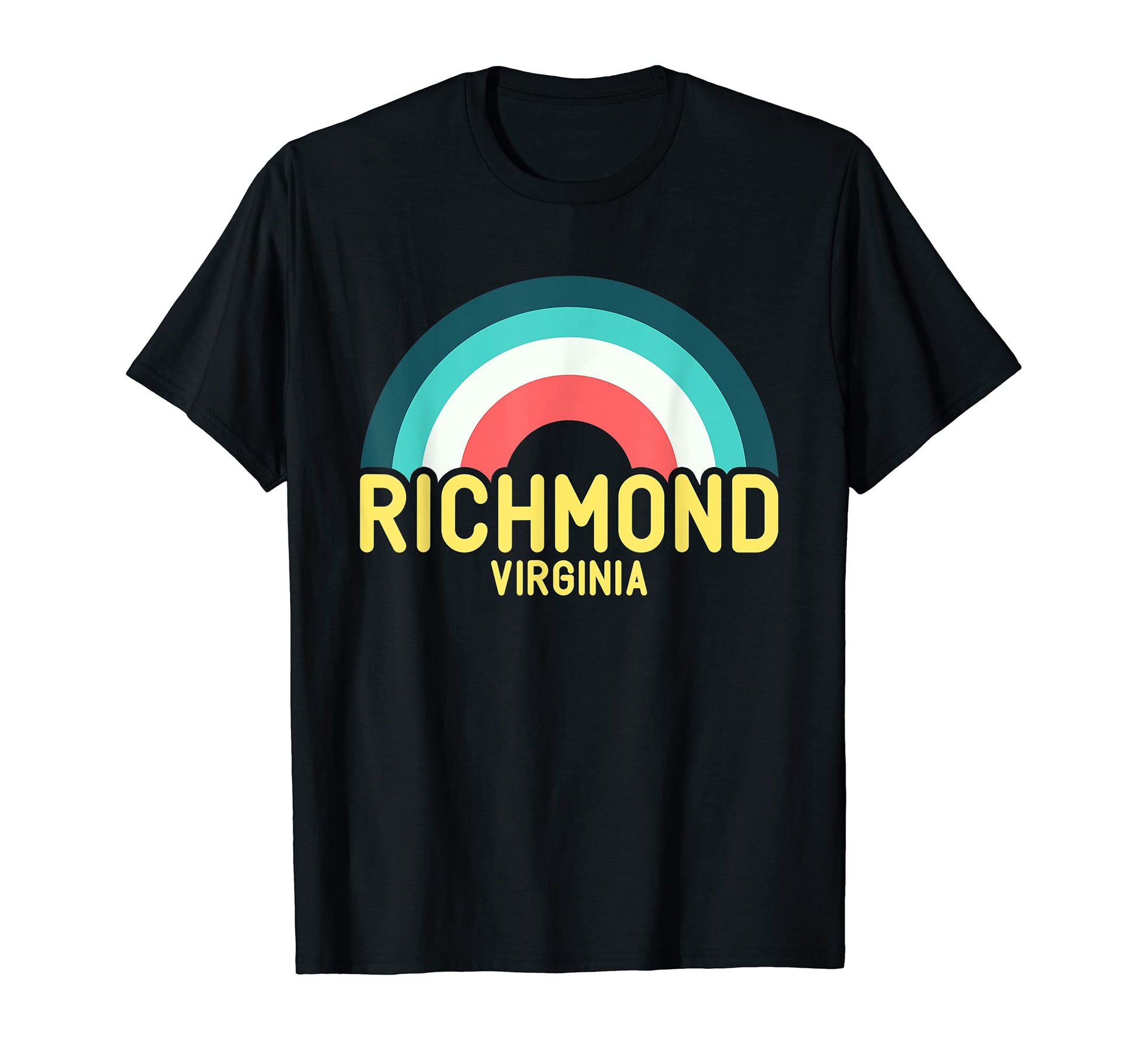 Richmond Virginia Rainbow T-Shirt - Fun Novelty Design for Adults - T-Shirt, Sweatshirt, Hoodie