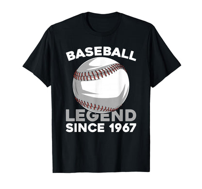 Born 1967 Baseballer Baseball Player T-Shirt - Casual Everyday Wear Unisex - T-Shirt, Sweatshirt, Hoodie