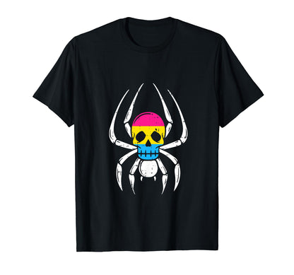 Skull Spider Pansexual Lgbt Q T-Shirt - Fun Novelty Design for Adults - T-Shirt, Sweatshirt, Hoodie