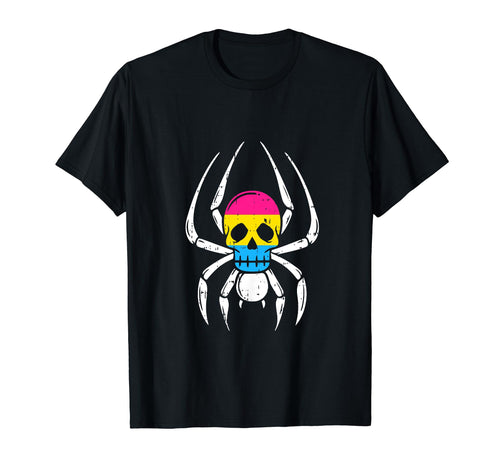 Skull Spider Pansexual Lgbt Q T-Shirt - Fun Novelty Design for Adults - T-Shirt, Sweatshirt, Hoodie