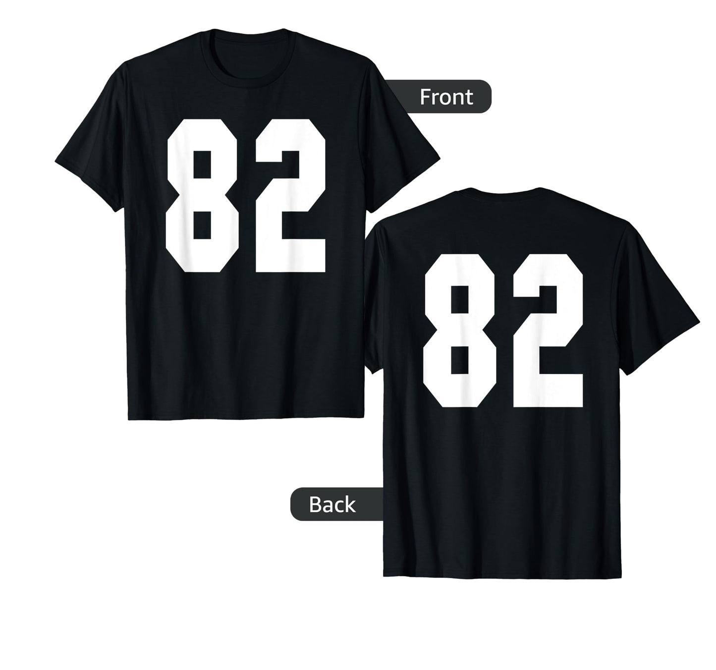 82 Team Sports Jersey Front Back T-Shirt - Novelty Apparel Men Women - T-Shirt, Sweatshirt, Hoodie