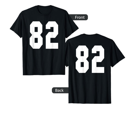 82 Team Sports Jersey Front Back T-Shirt - Novelty Apparel Men Women - T-Shirt, Sweatshirt, Hoodie