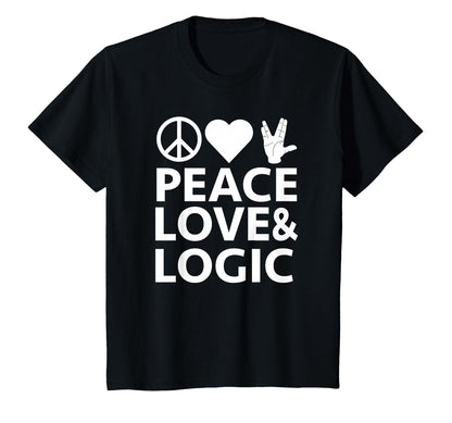 Peace Love Logic T-Shirt - Trendy Graphic Unisex - T-Shirt, Sweatshirt, Hoodie
