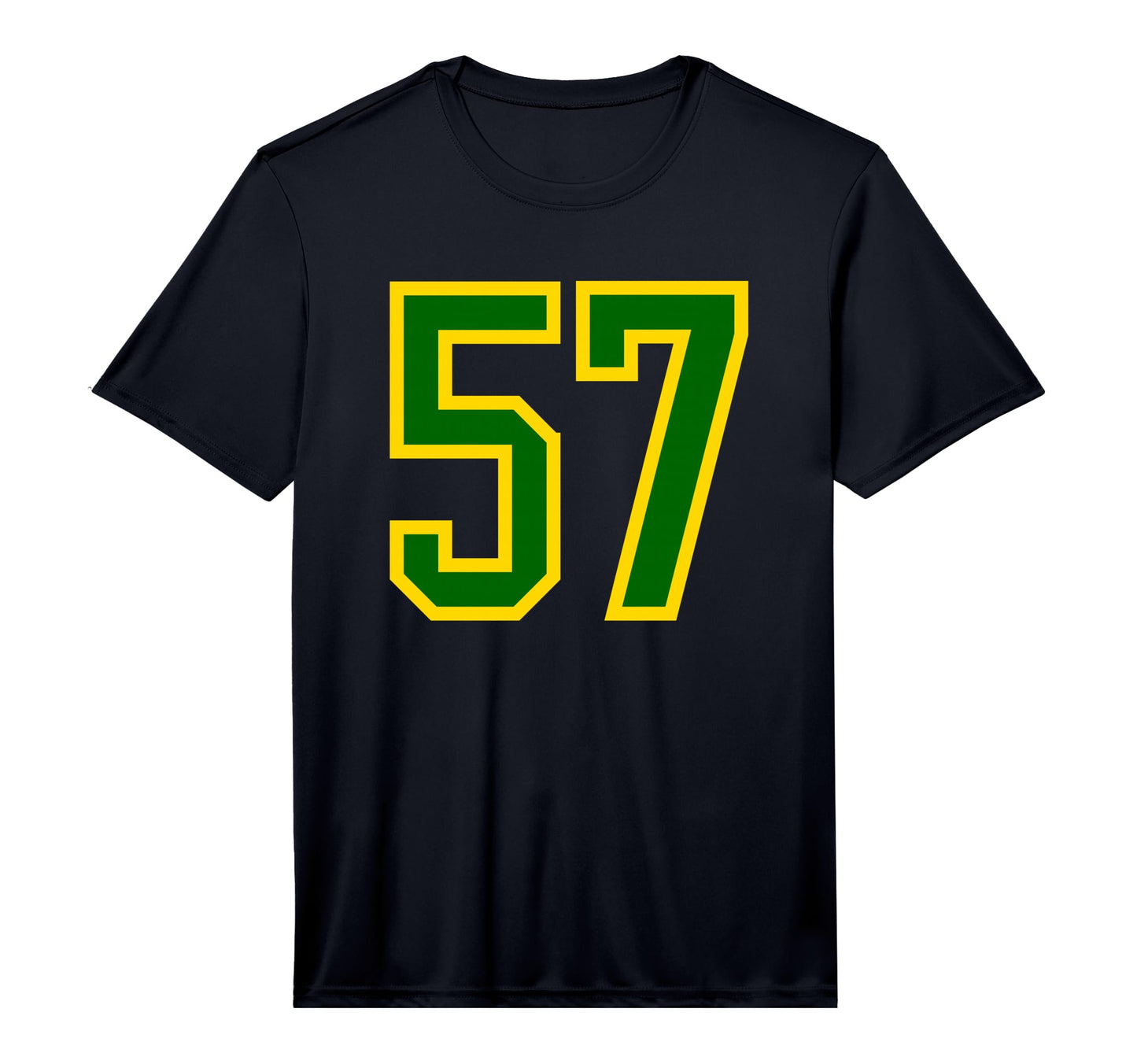 Number 57 Green Yellow Sports Team T-Shirt - Streetwear Style Men Women - T-Shirt, Sweatshirt, Hoodie