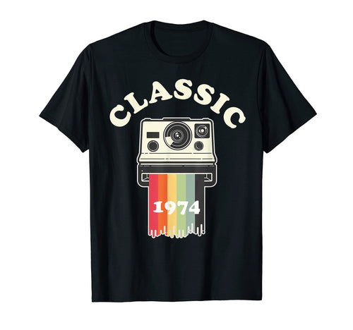 Camera 1974 Photographer Birthday T-Shirt - Streetwear Style for Adults - T-Shirt, Sweatshirt, Hoodie
