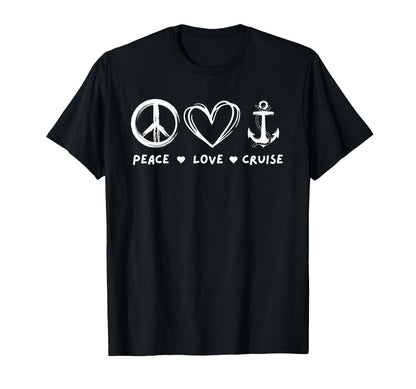 Peace Love Cruise Ocean Family T-Shirt - Custom Art Print for Adults - T-Shirt, Sweatshirt, Hoodie