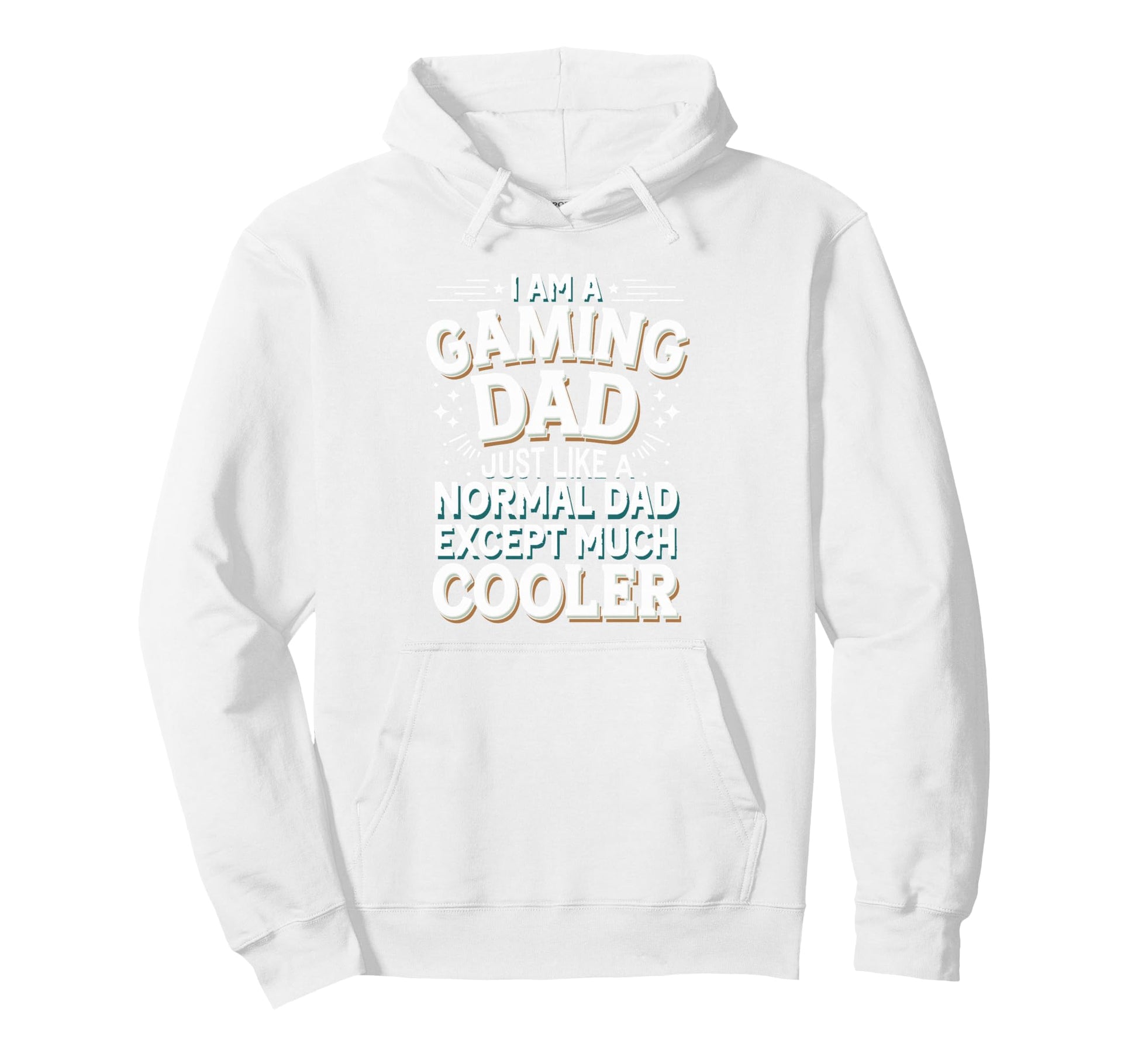 Gaming Dad Cooler Than Normal Dad Hoodie - Fun Novelty Design Men Women - T-Shirt, Sweatshirt, Hoodie