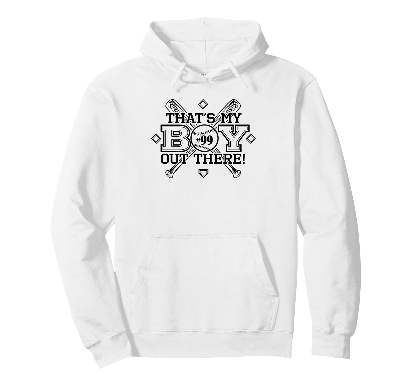 Baseball Mom Dad Thats My Proud Hoodie - Fun Novelty Design for Adults - T-Shirt, Sweatshirt, Hoodie