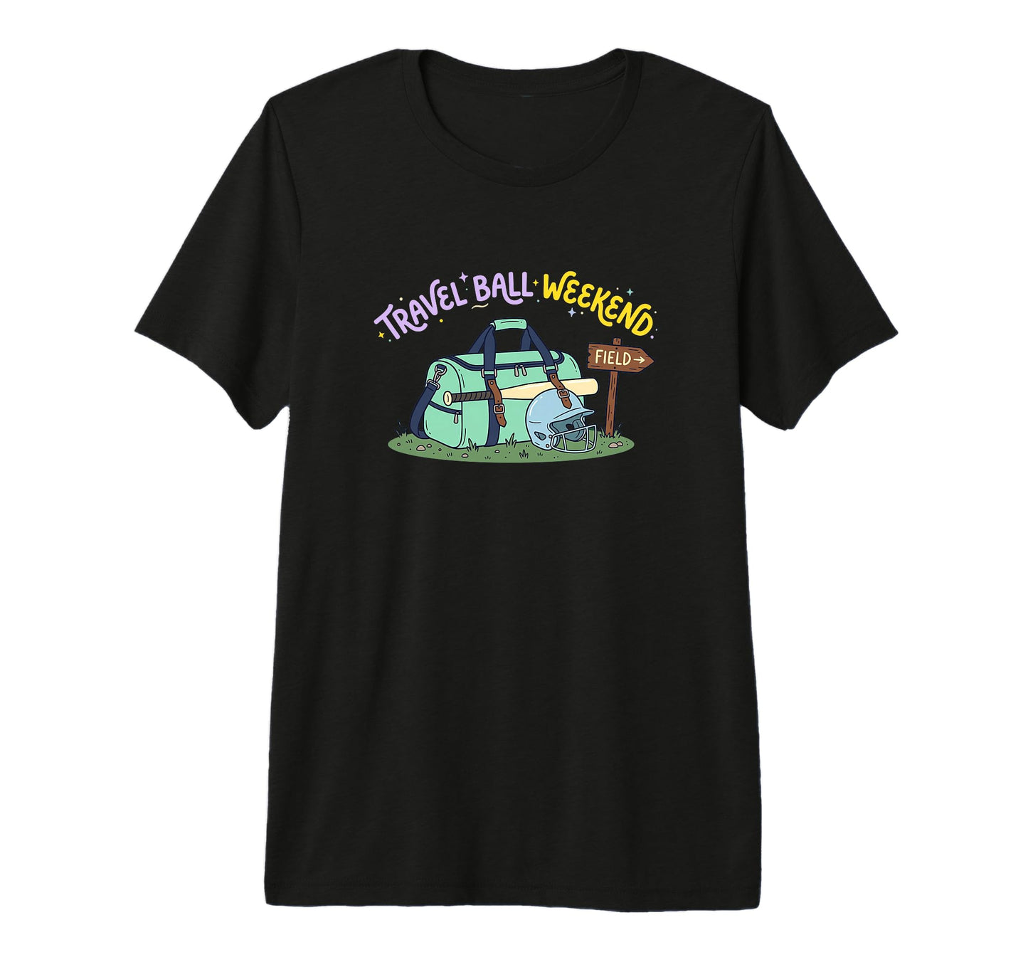 Travel Softball Mom Weekend Field T-Shirt - Aesthetic Graphic for Adults - T-Shirt, Sweatshirt, Hoodie