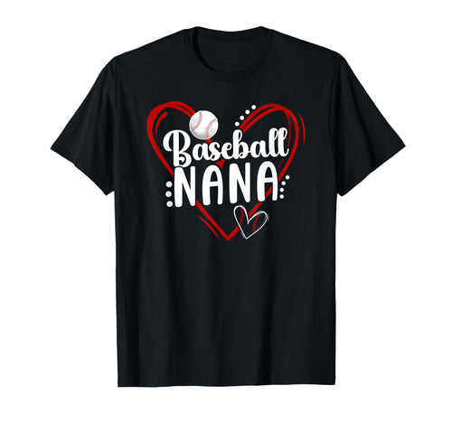 Baseball Nana Heart Nana Baseball T-Shirt - Minimalist Print for Adults - T-Shirt, Sweatshirt, Hoodie