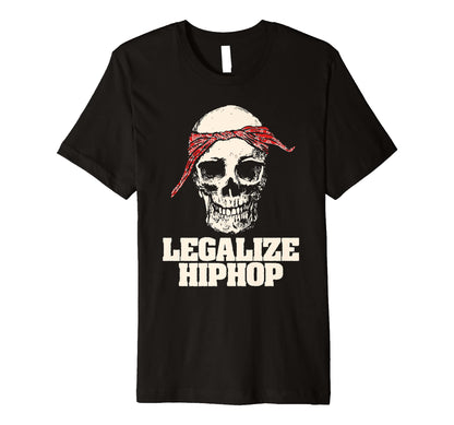 Legalize Hiphop Skull Do Rag Bandana T-Shirt - Aesthetic Graphic Men Women - T-Shirt, Sweatshirt, Hoodie