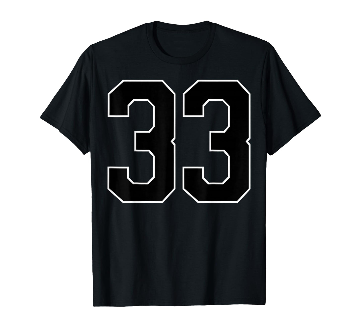 Black Sports Team Number 33 Fan T-Shirt - Streetwear Style Unisex - T-Shirt, Sweatshirt, Hoodie