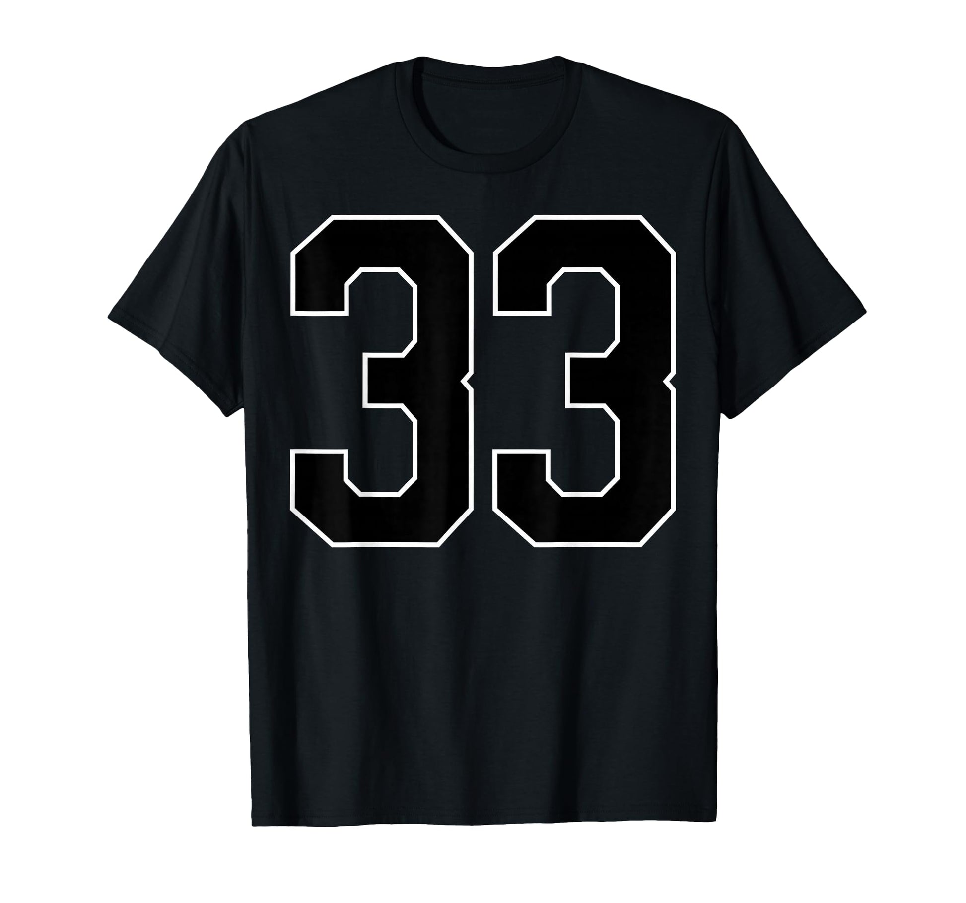 Black Sports Team Number 33 Fan T-Shirt - Streetwear Style Unisex - T-Shirt, Sweatshirt, Hoodie