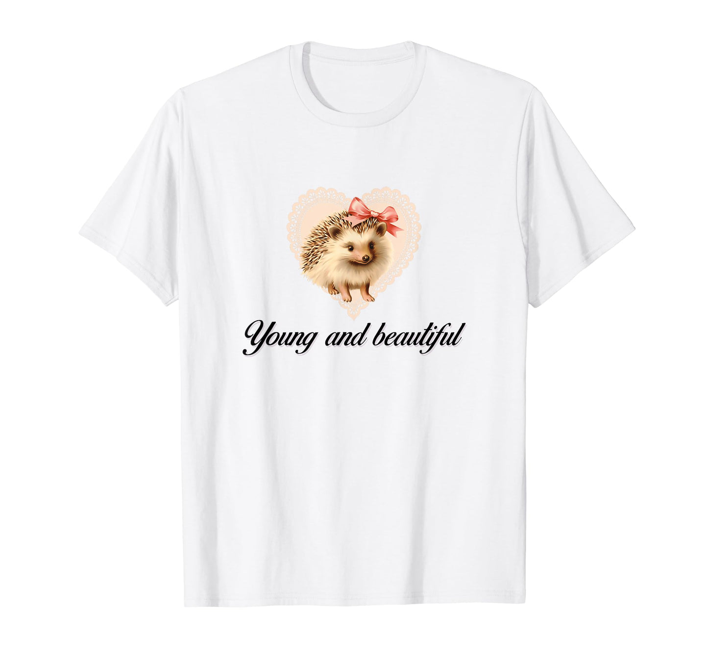 So Real Hedgehog Coquette Girlcore T-Shirt - Novelty Apparel for Adults - T-Shirt, Sweatshirt, Hoodie