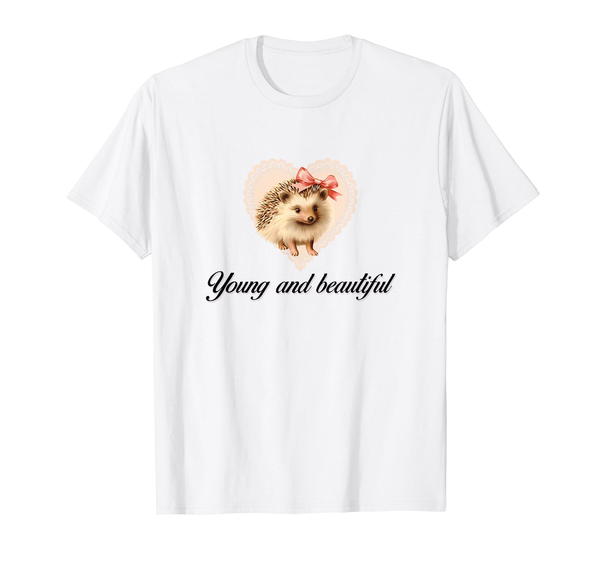 So Real Hedgehog Coquette Girlcore T-Shirt - Novelty Apparel for Adults - T-Shirt, Sweatshirt, Hoodie