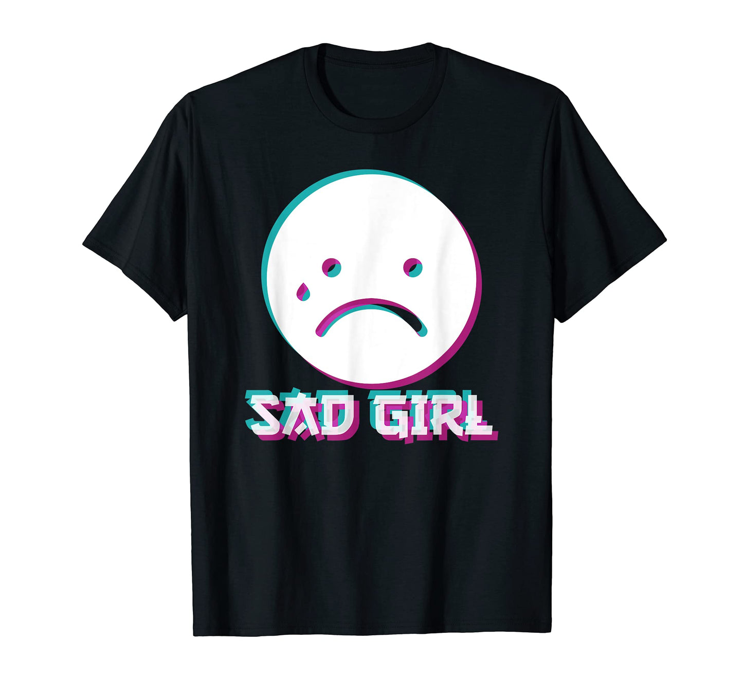 Japanese Glitch Sad Anime Aesthetic T-Shirt - Unique Graphic Men Women - T-Shirt, Sweatshirt, Hoodie