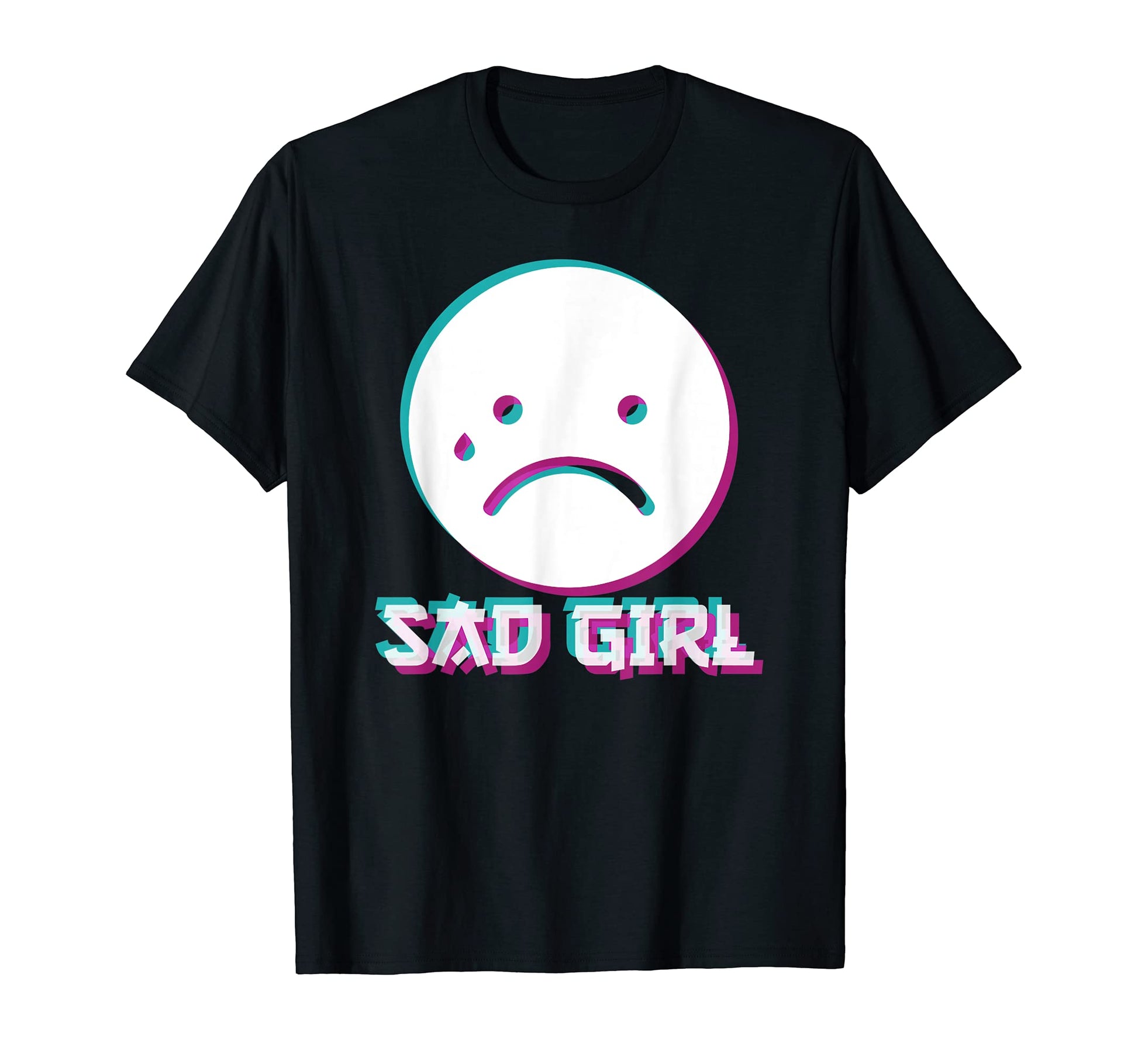 Japanese Glitch Sad Anime Aesthetic T-Shirt - Unique Graphic Men Women - T-Shirt, Sweatshirt, Hoodie