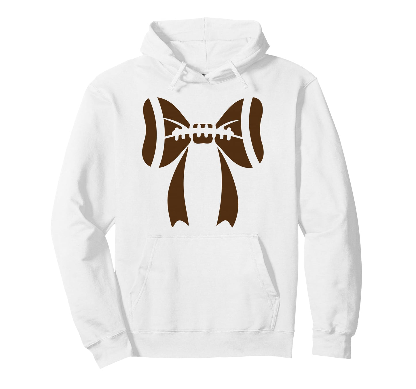 Coquette Bow Pumpkin Football Mom Hoodie - Custom Art Print Men Women - T-Shirt, Sweatshirt, Hoodie