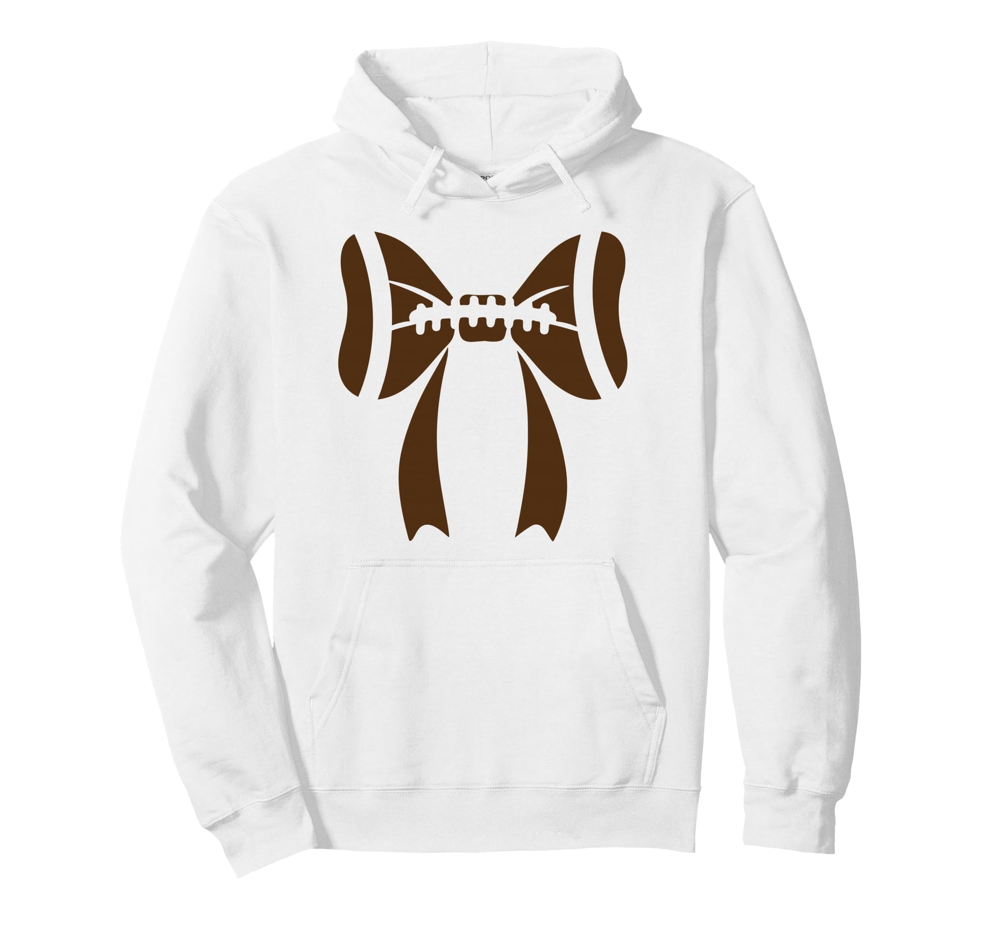 Coquette Bow Pumpkin Football Mom Hoodie - Custom Art Print Men Women - T-Shirt, Sweatshirt, Hoodie