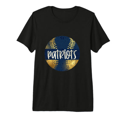 Patriots Baseball Mascot School Team T-Shirt - Novelty Apparel Men Women - T-Shirt, Sweatshirt, Hoodie