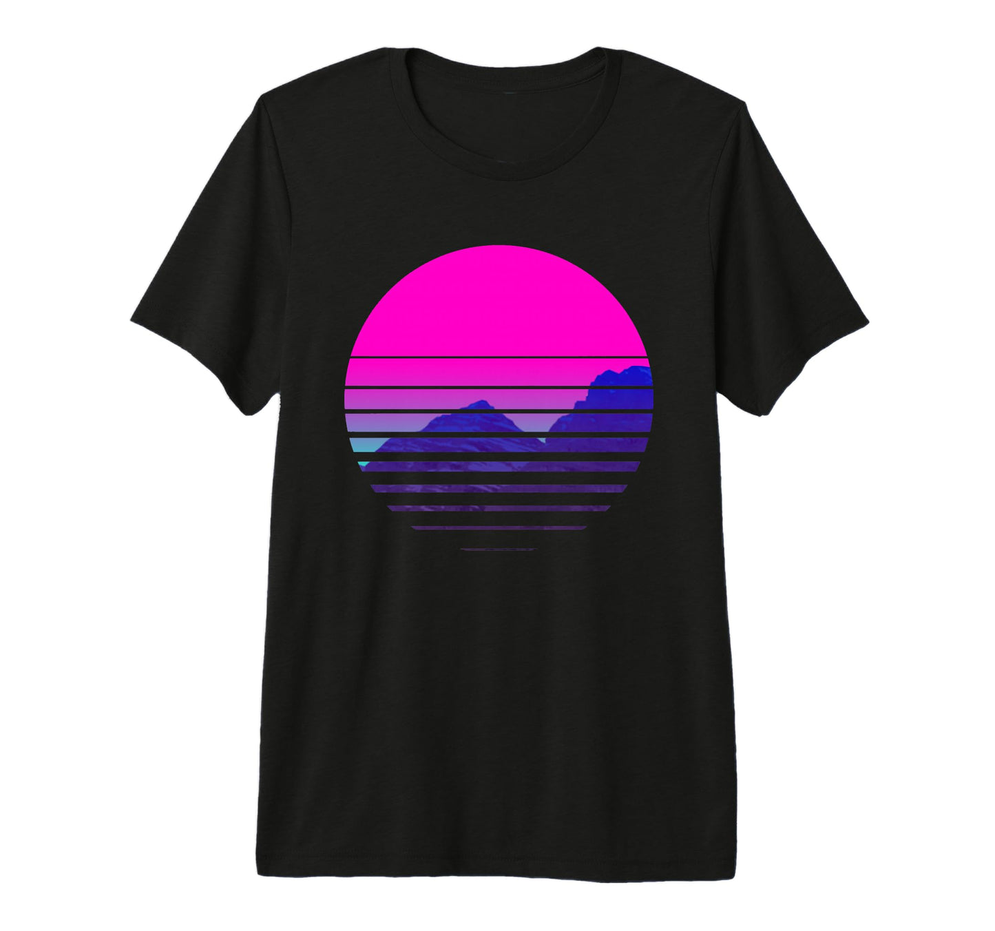 Vaporwave Aesthetic Sundownsunrise T-Shirt - Minimalist Print for Adults - T-Shirt, Sweatshirt, Hoodie