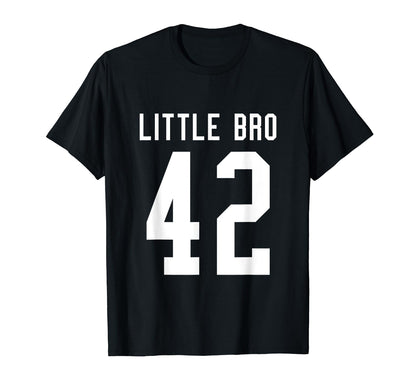 Number 42 Little Bro Biggest Fan T-Shirt - Aesthetic Graphic Men Women - T-Shirt, Sweatshirt, Hoodie