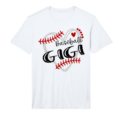 Personalized Baseball Heart Gigi T-Shirt - Graphic Print Men Women - T-Shirt, Sweatshirt, Hoodie