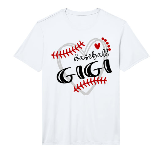 Personalized Baseball Heart Gigi T-Shirt - Graphic Print Men Women - T-Shirt, Sweatshirt, Hoodie