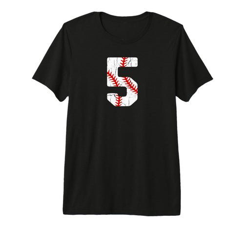 Baseball Player Jersey Number 5 5 T-Shirt - Trendy Graphic for Adults - T-Shirt, Sweatshirt, Hoodie