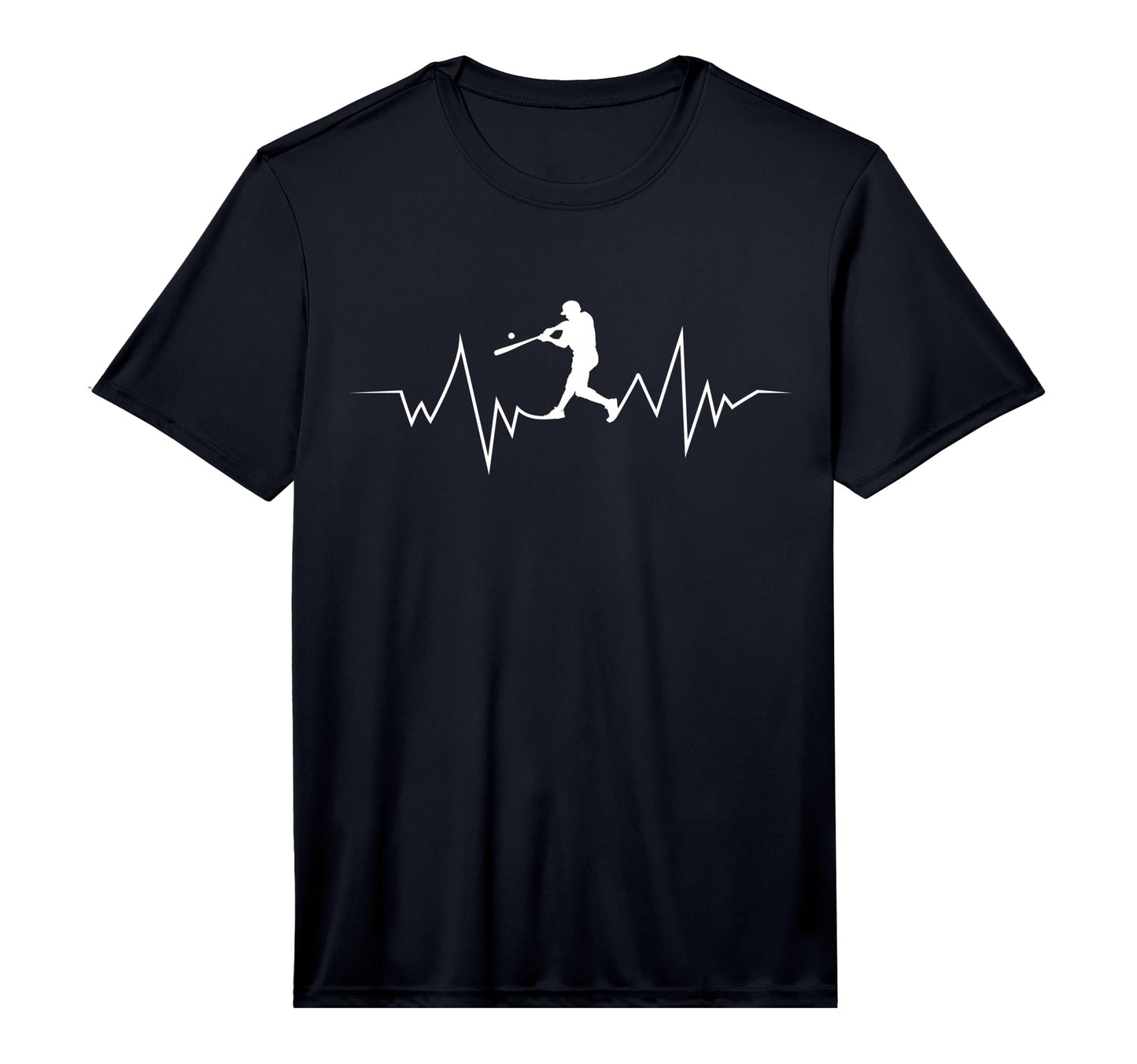 Baseball Heartbeat Sport Fans Performance T-Shirt - Graphic Print Men Women - T-Shirt, Sweatshirt, Hoodie