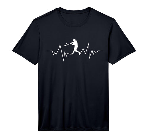 Baseball Heartbeat Sport Fans Performance T-Shirt - Graphic Print Men Women - T-Shirt, Sweatshirt, Hoodie