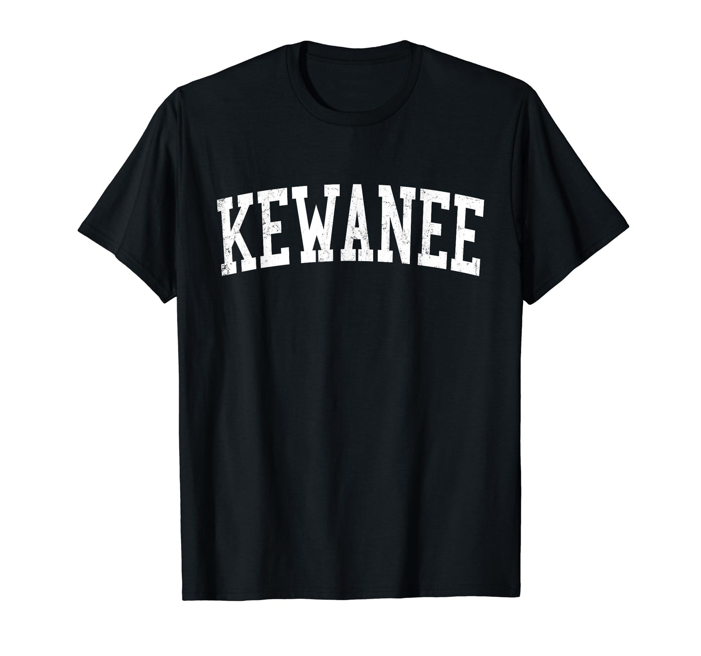 Kewanee Il Distressed White Varsity T-Shirt - Custom Art Print Unisex - T-Shirt, Sweatshirt, Hoodie