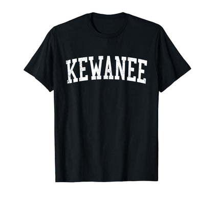 Kewanee Il Distressed White Varsity T-Shirt - Custom Art Print Unisex - T-Shirt, Sweatshirt, Hoodie