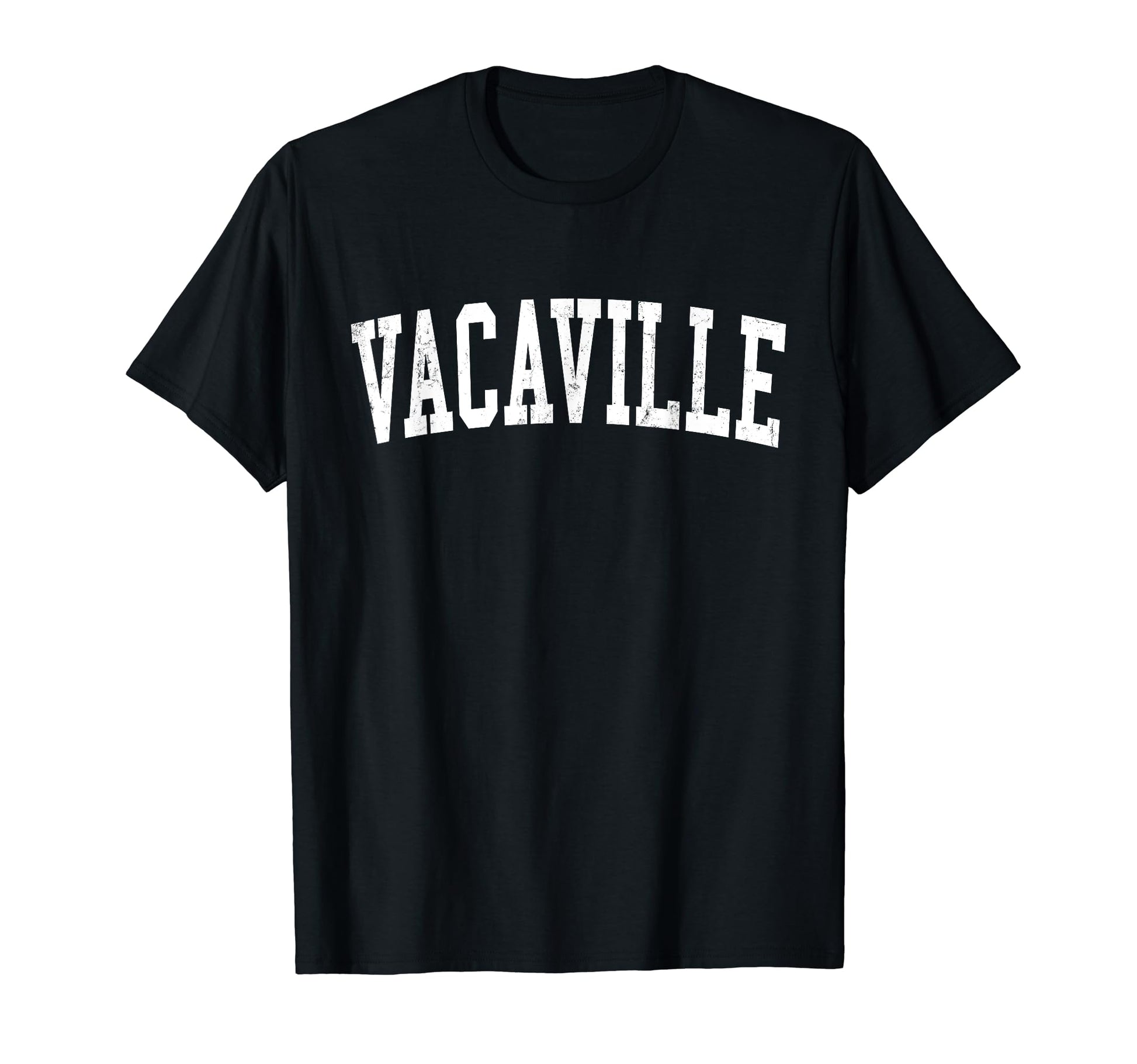 Vacaville Ca Distressed White Varsity T-Shirt - Trendy Graphic Men Women - T-Shirt, Sweatshirt, Hoodie