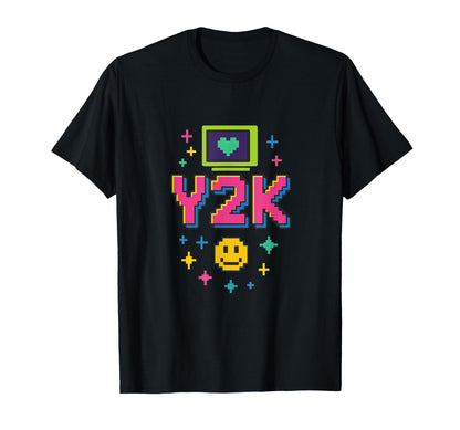 Y2K Pixel Art Neon Tech Vaporwave T-Shirt - Graphic Print Men Women - T-Shirt, Sweatshirt, Hoodie
