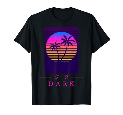 Retrowave Dark Japanese Art Aesthetic T-Shirt - Streetwear Style Men Women - T-Shirt, Sweatshirt, Hoodie