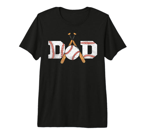 Mens Dad Baseball Ball Baseball Bat T-Shirt - Aesthetic Graphic Unisex - T-Shirt, Sweatshirt, Hoodie