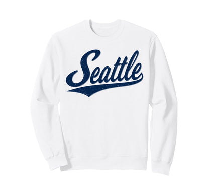 Seattle Washington Varsity Script Sweatshirt - Streetwear Style for Adults - T-Shirt, Sweatshirt, Hoodie