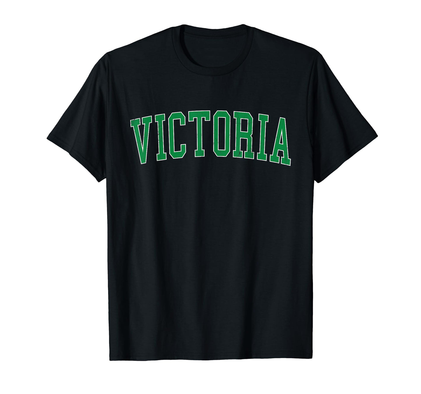 Victoria Mn Distressed Green Varsity T-Shirt - Fun Novelty Design Unisex - T-Shirt, Sweatshirt, Hoodie