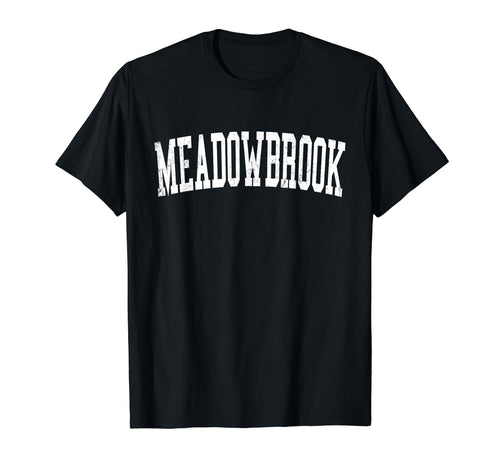 Meadowbrook Va Distressed White T-Shirt - Minimalist Print Men Women - T-Shirt, Sweatshirt, Hoodie